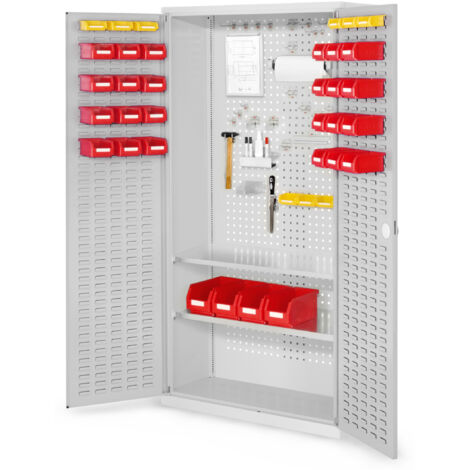 Kappes ®RasterPlan Werkzeugschrank 1950x1000m Modell 5 Tiefe 410mm Schlitzplattentüren lichtgrau