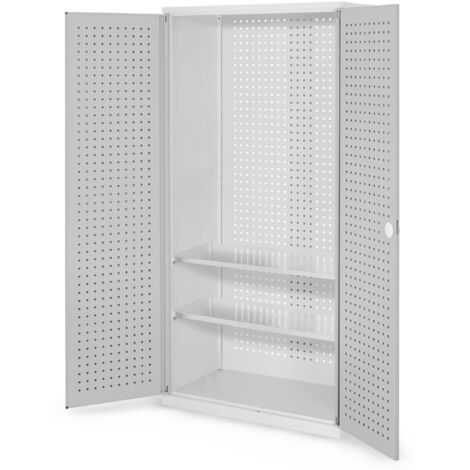 Kappes ®RasterPlan Werkzeugschrank 1950x1000m Modell 5 Tiefe 500mm Lochplattentüren lichtgrau
