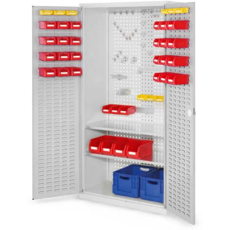 Kappes ®RasterPlan Werkzeugschrank 1950x1000m Modell 5 Tiefe 500mm Schlitzplattentüren lichtgrau