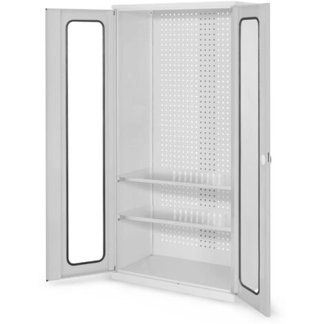 Kappes ®RasterPlan Werkzeugschrank 1950x1000m Modell 5 Tiefe 500mm Sichtfenstertüren lichtgrau