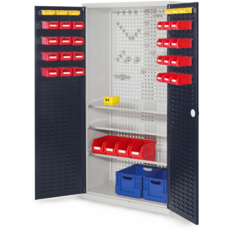 Kappes ®RasterPlan Werkzeugschrank 1950x1000m Modell 6 Tiefe 500mm Schlitzplattentüren anthrazitgrau