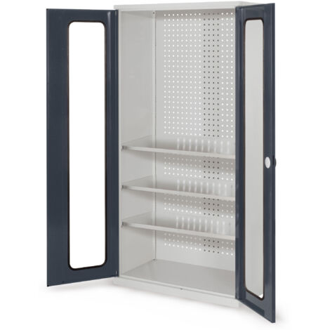 Kappes ®RasterPlan Werkzeugschrank 1950x1000m Modell 6 Tiefe 500mm Sichtfenstertüren anthrazitgrau
