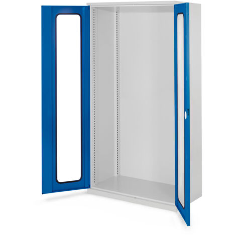 Kappes Schwerlastschränke ohne Mitteltrennwand 1950x1000x600mm Modell 40 Sichtfenstertüren enzianblau