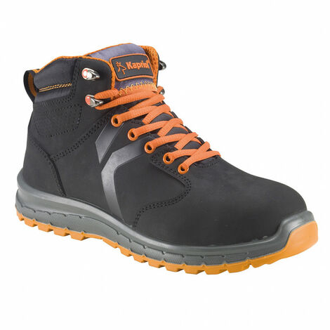 Kapriol – Chaussures de sécurité hautes S3 SRC noir – Tige en nubuck synthétique imperméable – Semelle anti-glissante – Pointure 42