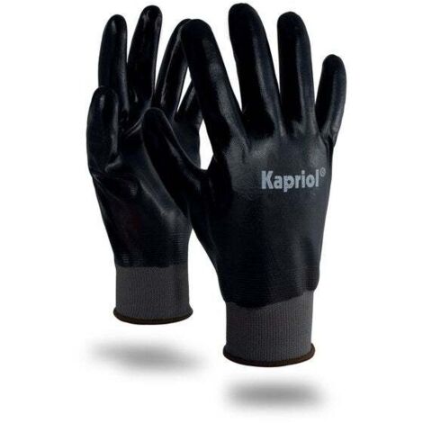 Kapriol Guanti Nitrile Nero - Taglia 9 - Lavori Manutenzione