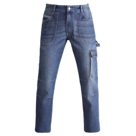 Kapriol – Pantalon de travail jeans – Taille M – Tissu 75% coton 24% polyester – Coutures renforcées pour usage intensif