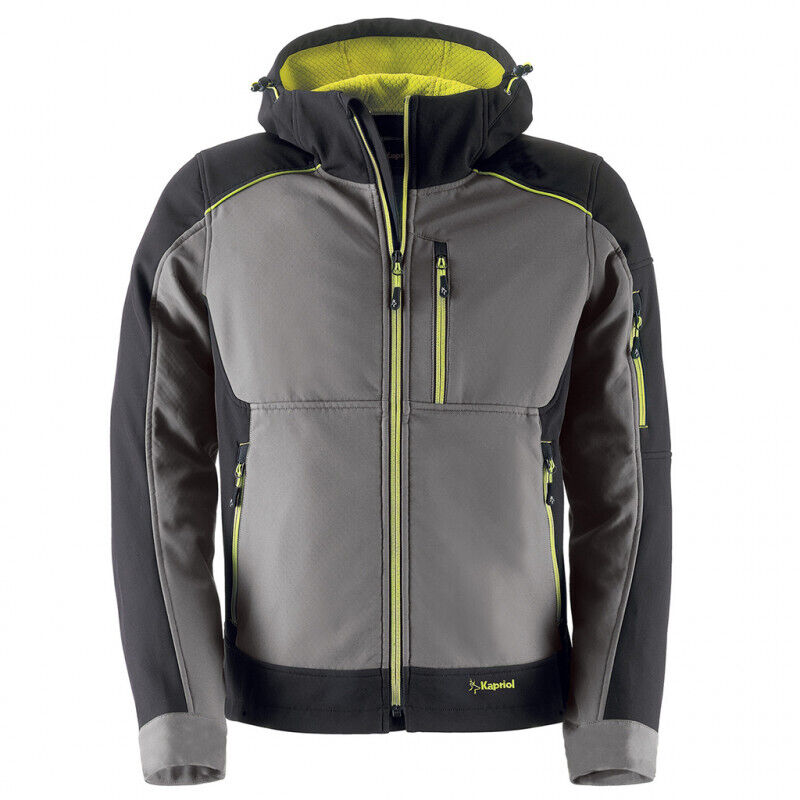 KAPRIOL Veste de travail Softshell Dynamic Gris/Noir - Taille: L
