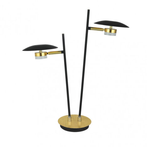 Kapstadt Tischlampe 2l 12w 4000k schwarz/gold 52x32x15 cm 1080 lm dimmbar und verstellbar