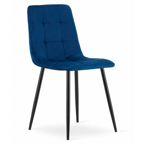 KARA Stuhl - marineblauer Samt x 1