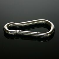 Karabinerhaken A4 Edelstahl DIN 5299C Größe 10 x 100 mm