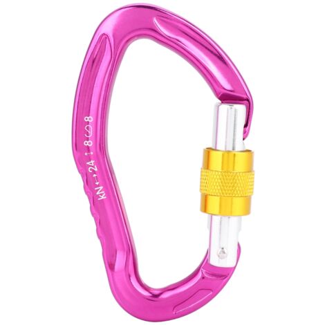 Karabinerhaken aus 24 kN Aluminiumlegierung, D-Ring-Federclip für Outdoor-Sportarten und Schlüsselclip