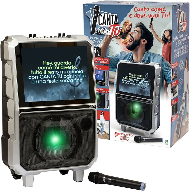 Image of Giochi Preziosi - Canta Tu Karaoke Impianto Audio Video Portatile Incluso 1 Microfono Wireless