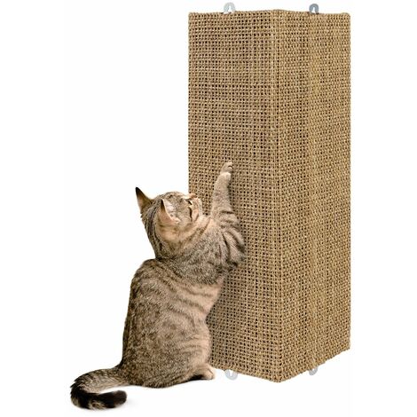Karat – Griffoir et grattoir pour chat en sisal 28 x 80 cm – Montage flexible pour coins intérieurs et extérieurs – Protège meubles et murs