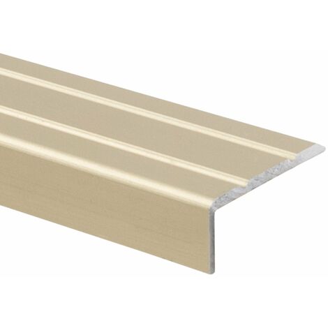 Karat – Seuil de nez de marche en aluminium pré-percé 100 cm – Largeur 24,5 mm – Montage rapide pour surfaces lisses – Résistant aux chocs