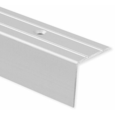 Karat – Seuil de nez de marche en aluminium pré-percé – Largeur 24,5 mm – Longueur 100 cm – Montage rapide pour escaliers et paliers