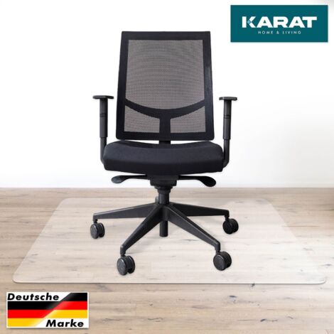 Karat – Tapis protège-sol antistatique transparent 75 x 120 cm – Polycarbonate 1,8 mm – Résistant aux roulettes – Isolation phonique