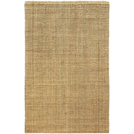 Karat – Tapis berbère en jute naturel 60 x 90 cm – Tissé à la main – Fil bouclé – Insensible et facile à nettoyer