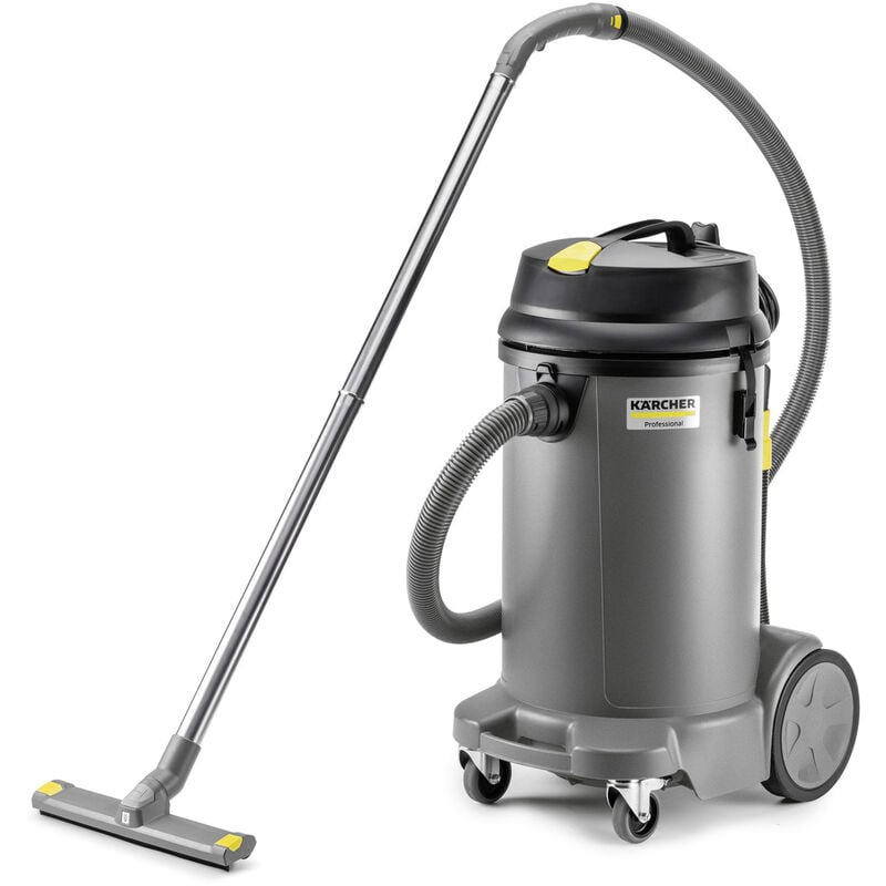 Aspirateur eau et poussières professionnel nt 48/1, 1380 w, avec cuve plastique grande capacité de 48 litres, avec tuyau de vidange de la cuve
