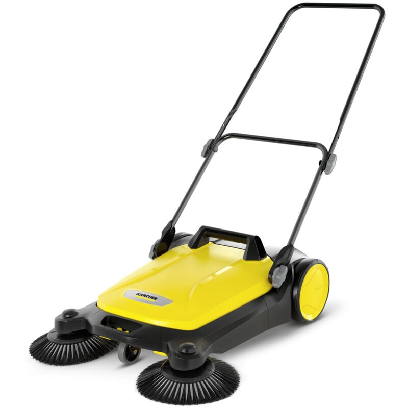Karcher - Balayeuse mécanique s 4 Twin, 2 brosses latérales, largeur de travail 680 mm, réservoir 20l, pliable pour le rangement
