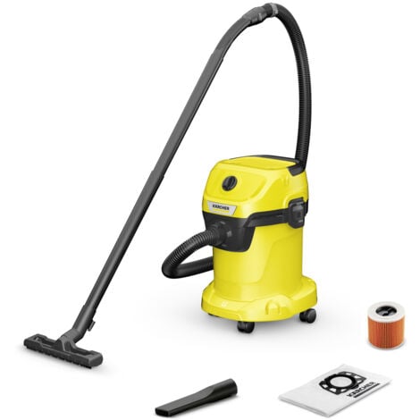 KARCHER Bidone aspiratutto solido liquidi WD 3 V-17/4/20 - Potenza allacciata: 1000 W - Capacità vano raccolta: 17 l - Materiale vano di raccolta: Plastica