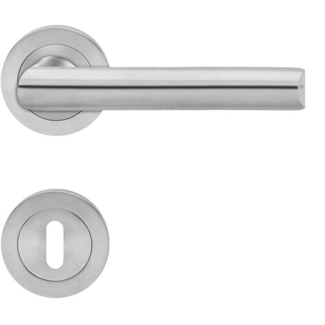 KARCHER DESIGN Drückergarnitur ER55 BB0 71 - Paris, Buntbart, Edelstahl