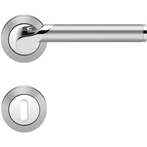 KARCHER DESIGN Drückergarnitur R38 BB0 65 - Starlight, Buntbart, Materialkombination