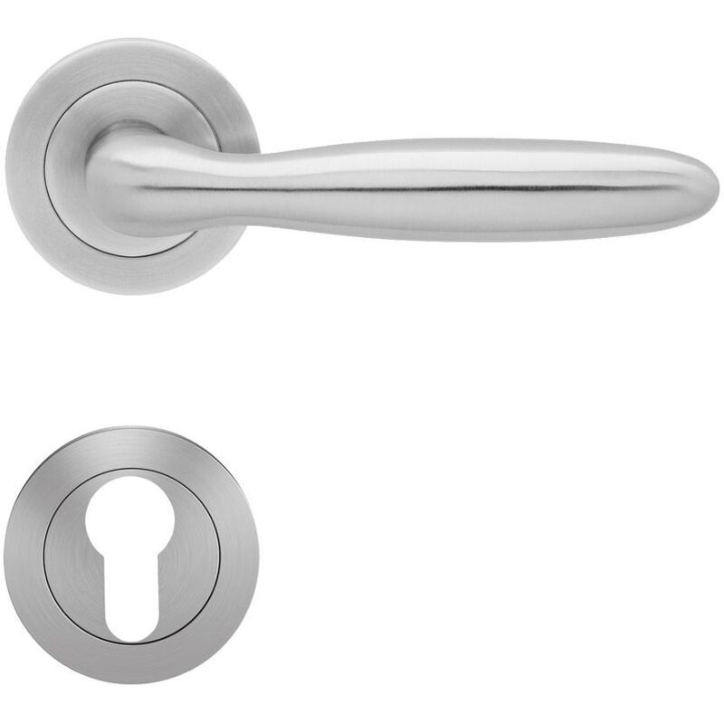 KARCHER DESIGN Drückergarnitur ER24 PZ0 71 - Korfu, Profilzylinder, Edelstahl