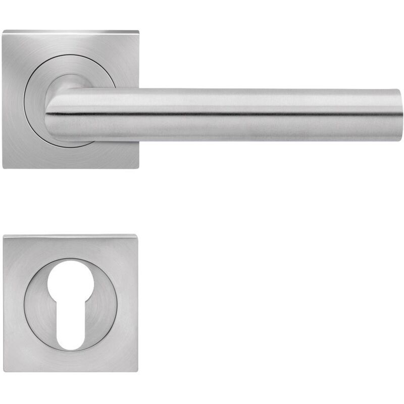 KARCHER DESIGN Drückergarnitur ER28Q PZ0 71 - Rhodos, Profilzylinder, Edelstahl