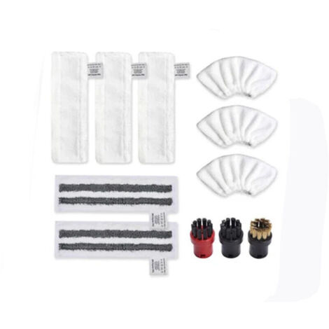Karcher Easyfix SC2 SC3 SC4 SC5 Bonnettes Microfibre Lingettes Serpillière Chiffons Brosses à Buse Ronde pour Nettoyeur Vapeur Pièces de Rechange - Différentes Quantités