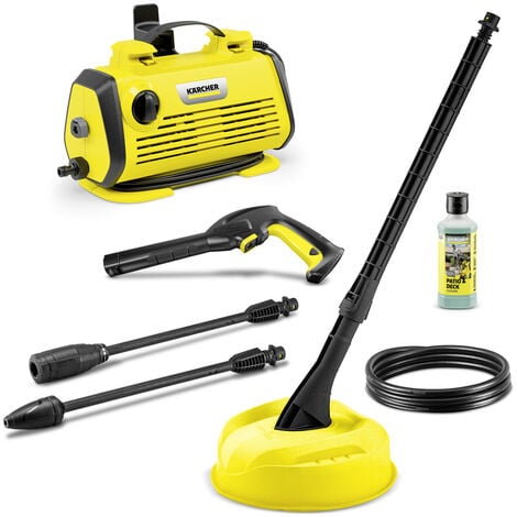 Karcher K 3 HORIZONTAL PLUS HOME Nettoyeur haute pression 120 bars, compact, léger avec nettoyeur de terrasse Tracer