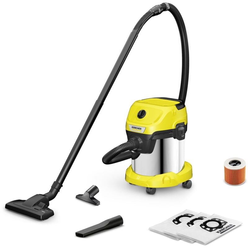 Image of Karcher - Kärcher wd 3 s 15 l Trommel-Staubsauger Trocken&Nass 1000 w Staubbeutel