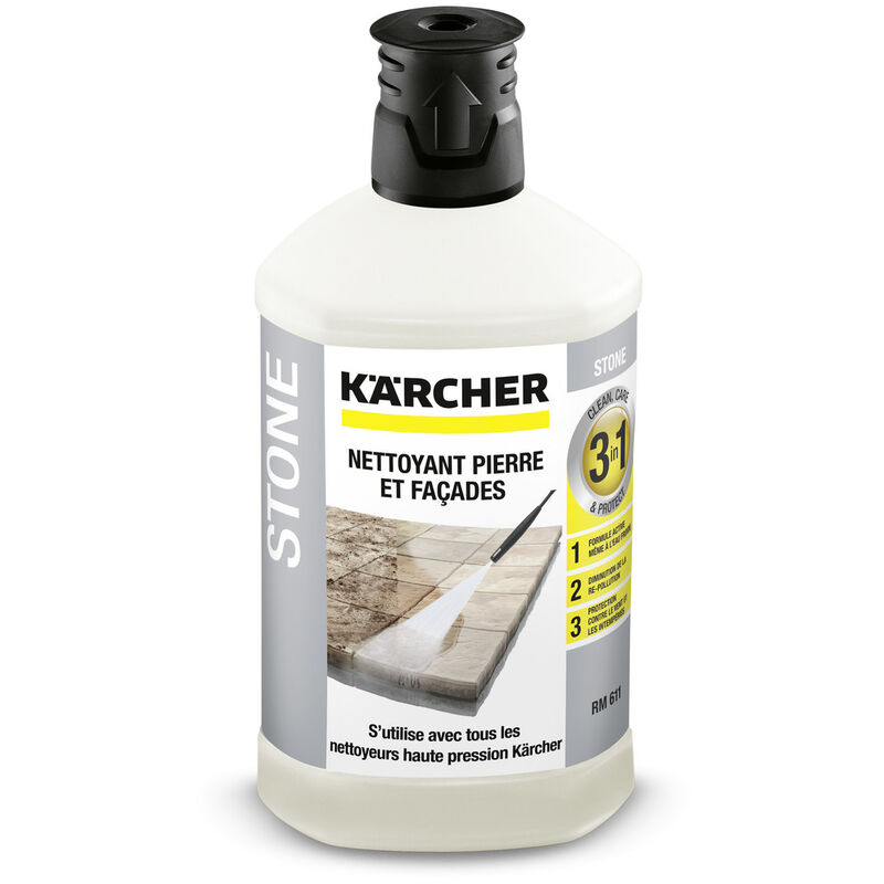 Nettoyant détergent pierre et façades 3 en 1 -1 litre pour nettoyeur haute pression K2 K3 K4 K5 K7 - Karcher