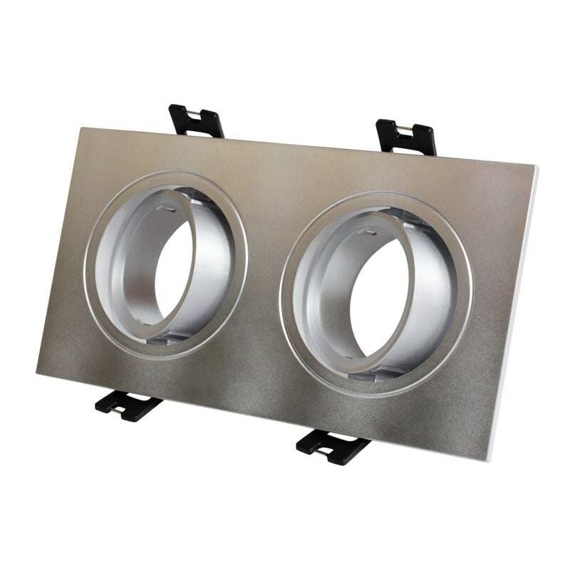 

Kardan empotrable basculante para 2 bombillas GU10, MR16 | Plata