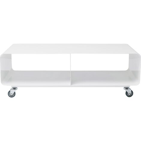 Kare Design Mobile Tv Lounge M Mobile White, Bianco, 30X90X42 cm, Stile ottimo Minimalista, Poggiaogetti per Divano, Commodino, Liberia, Mensola Portaoggetti, Spostabile