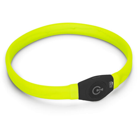 Karlie Visio Light LED Langhaar Schlauchhalsband für Hunde - gelb