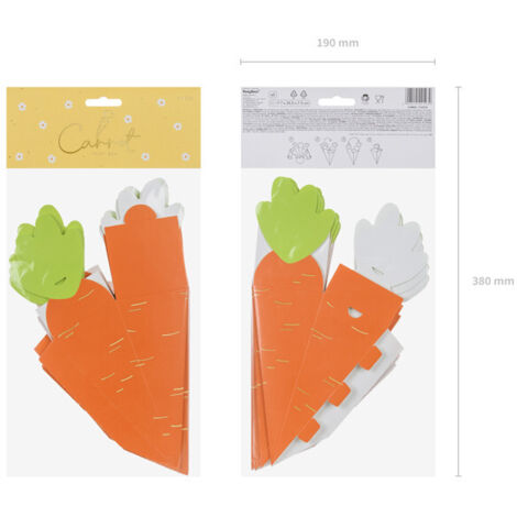 Karottenboxen, Mix, 7,5x26,5x7,5cm (1 Packung / 6 Stk.)