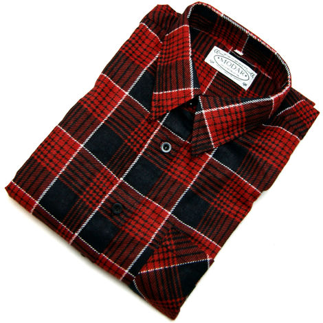 Holzfällerhemd Größe 36 -46 rot-schwarz kariert