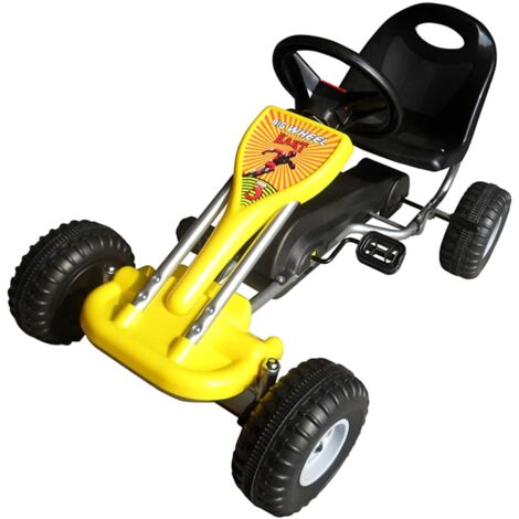 Kart correpasillos con pedales amarillo