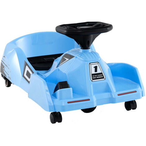 Kart de limpieza eléctrico 79 x 46 x 37 cm mando a distancia 3 velocidades bocina música en azul PP 200012269