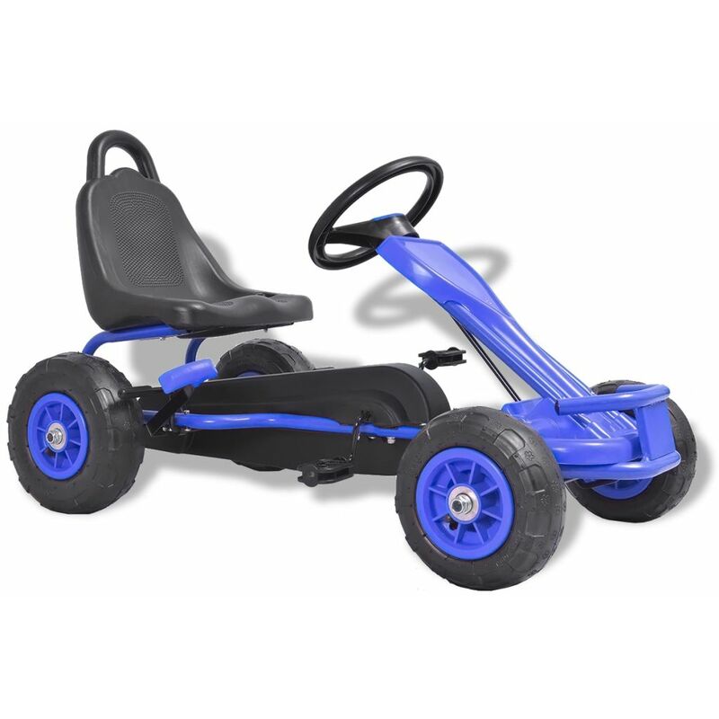 

Kart de pedales con neumáticos azul