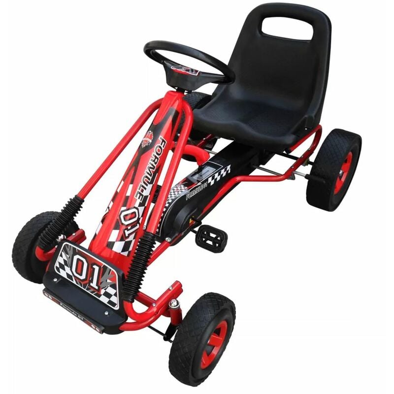 

Kart para niños con pedales rojo