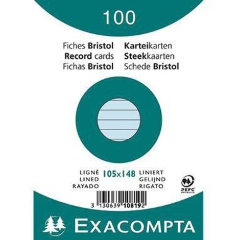 Karteikarte DIN A6 liniert blau 100 St./Pack.