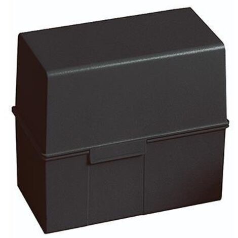 Karteikasten 12,1 x 10,1 x 7,4 cm (B x H x T) DIN A7 quer 300 Karten Polystyrol schwarz