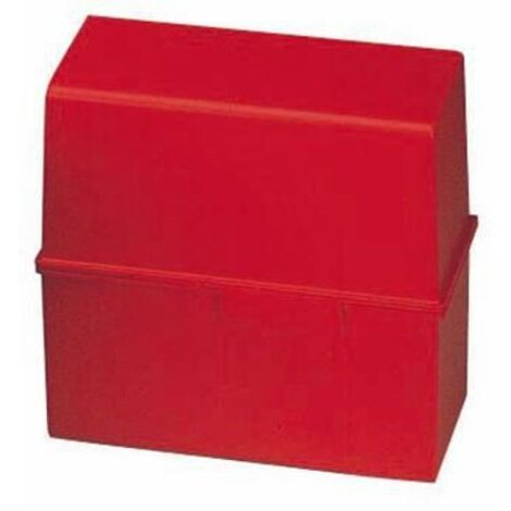 Karteikasten 22,8 x 17,1 x 10,2 cm (B x H x T) DIN A5 quer 500 Karten Polystyrol rot