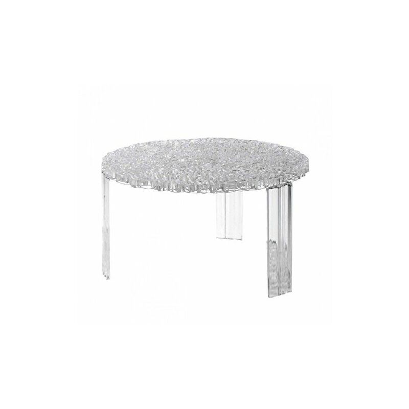 Kartell - 8500B4 table basse t-table diamètre 50 x 28 cm manche pMMA, transparent