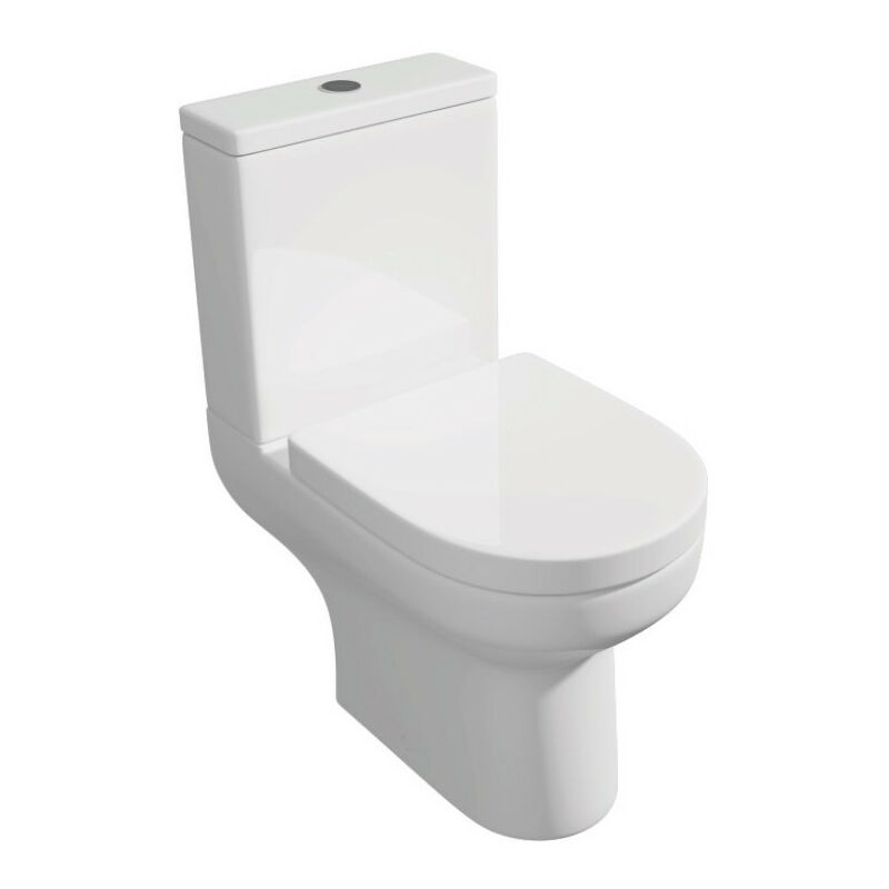 Kartell Bijou Rimless Close Coupled Toilet Cistern with Soft Close Seat