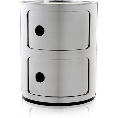 Kartell Componibili meuble rangement argent noir rouge blanc