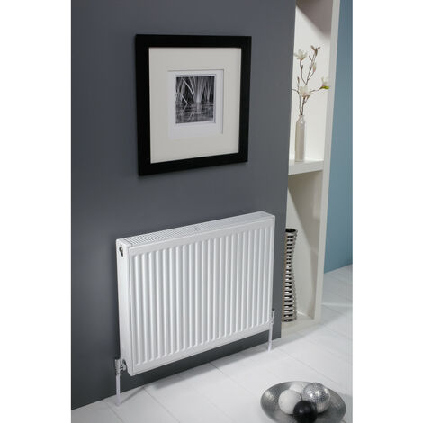 Kartell K-RAD Kompact Type 22 White 750mm x 900mm Double Panel with Double Convector Horizontal Radiator - D709K