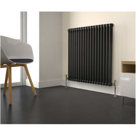 Kartell Laser Klassic Anthracite 600mm x 650mm Triple Column Horizontal Radiator  - ALCL306014