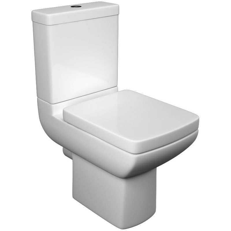 Kartell Pure Ceramic Toilet Closed Couple Toilet WC Pan With Cistern & Soft Close Seat